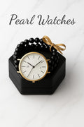 Double Layer Pearl Watch for Women – Stretchable & Adjustable ⌚️✨