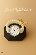 Double Layer Pearl Watch for Women – Stretchable & Adjustable ⌚️✨