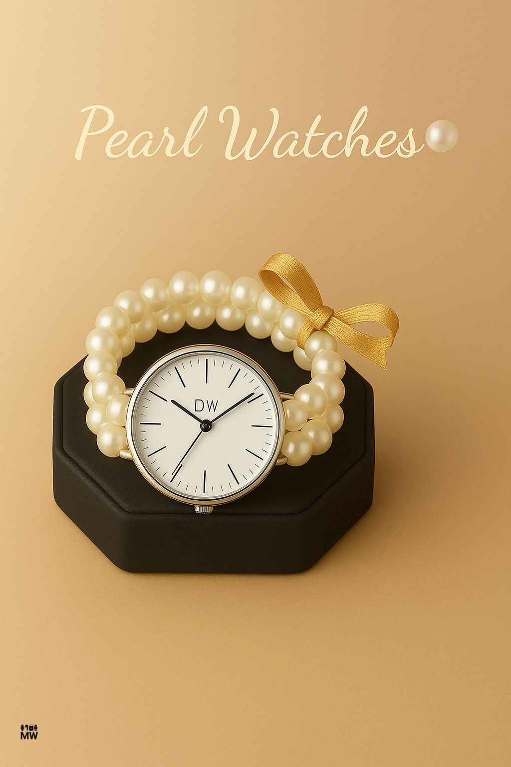 Double Layer Pearl Watch for Women – Stretchable & Adjustable ⌚️✨