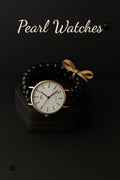 Double Layer Pearl Watch for Women – Stretchable & Adjustable ⌚️✨