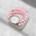 Double Layer Pearl Watch for Women – Stretchable & Adjustable ⌚️✨