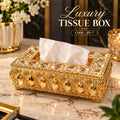 ✨ Luxury Golden Crystal Tissue Box 👑