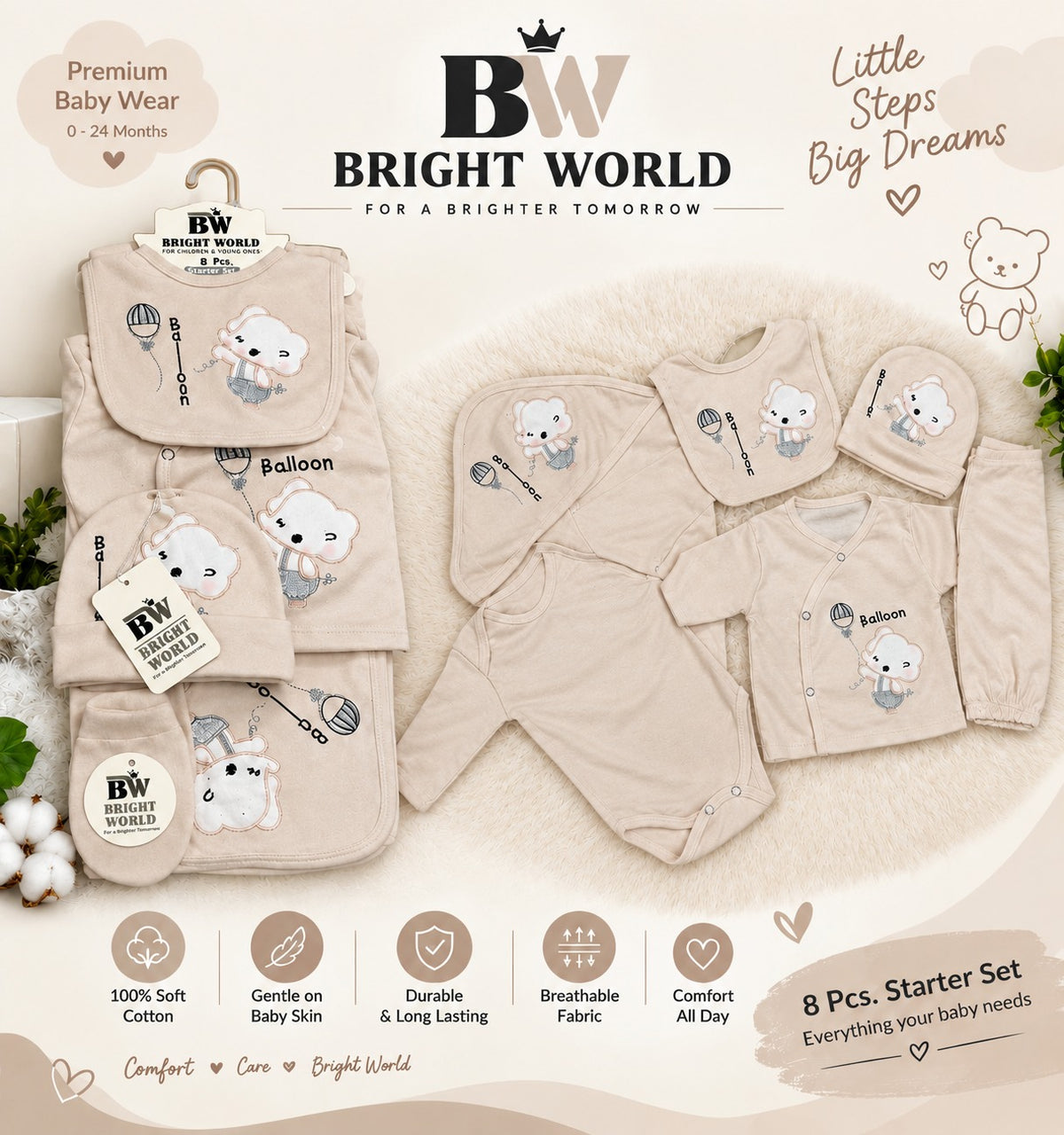 8-Piece Baby Starter Set - AH006