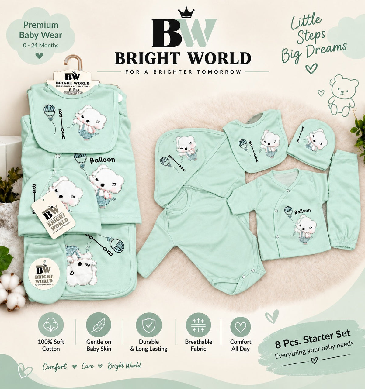 8-Piece Baby Starter Set - AH005