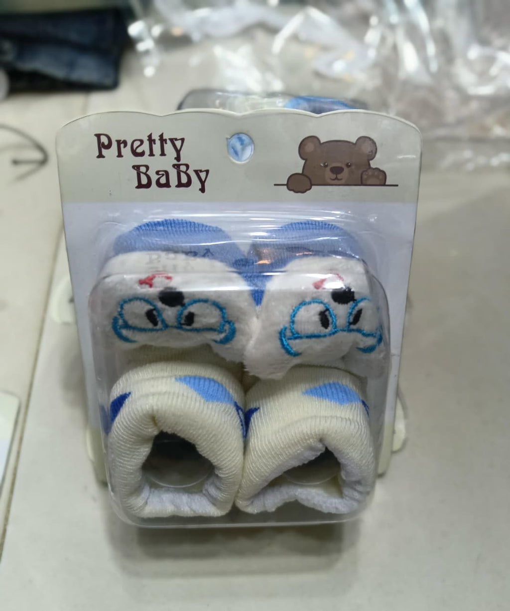 Newborn Baby Socks Booties – Mix Random Colors (Any Color May Be Sent)