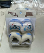 Newborn Baby Socks Booties – Mix Random Colors (Any Color May Be Sent)