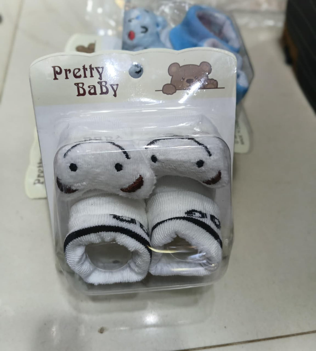 Newborn Baby Socks Booties – Mix Random Colors (Any Color May Be Sent)
