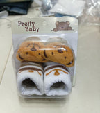 Newborn Baby Socks Booties – Mix Random Colors (Any Color May Be Sent)