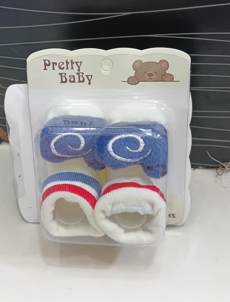 Newborn Baby Socks Booties – Mix Random Colors (Any Color May Be Sent)