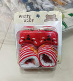 Newborn Baby Socks Booties – Mix Random Colors (Any Color May Be Sent)