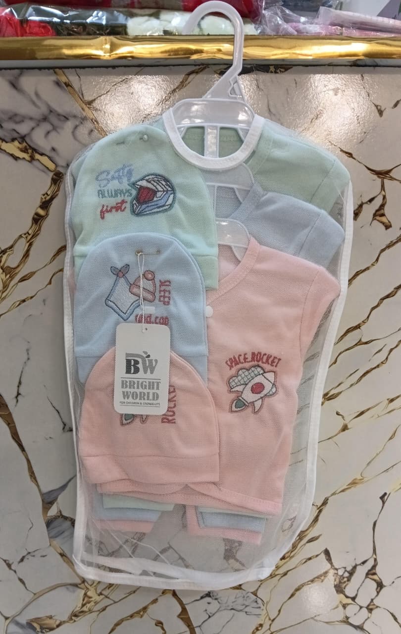 3-Piece Baby Suit Set with Hanger – Best Quality & Stylish Outfit 👶✨
