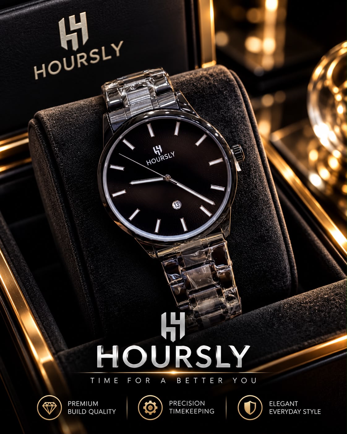 Gents Premium Chain Watch with High Quality Box – G17 Hoursly
