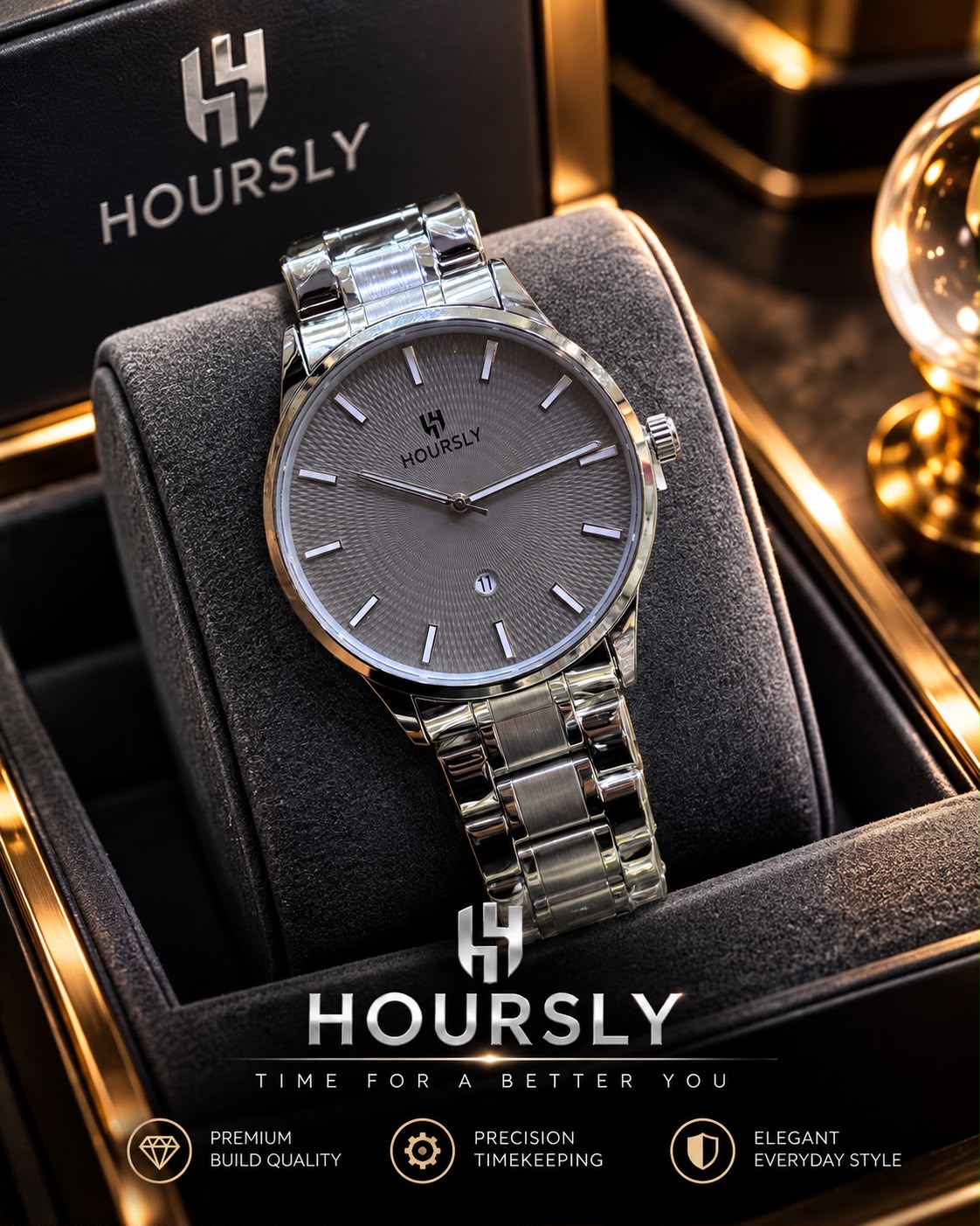 Gents Premium Chain Watch with High Quality Box – G14 Hoursly